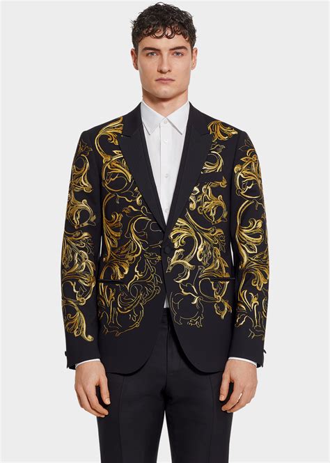 versace men's suit jackets|Versace men's suits price.